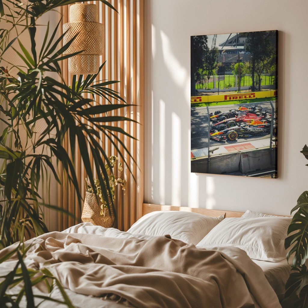 Checo Sergio Perez, Charles Leclerc poster print, Formula 1 Canvas Wall Art, F1 Red Bull Racing vs Ferrari canvas wall art - Image 4