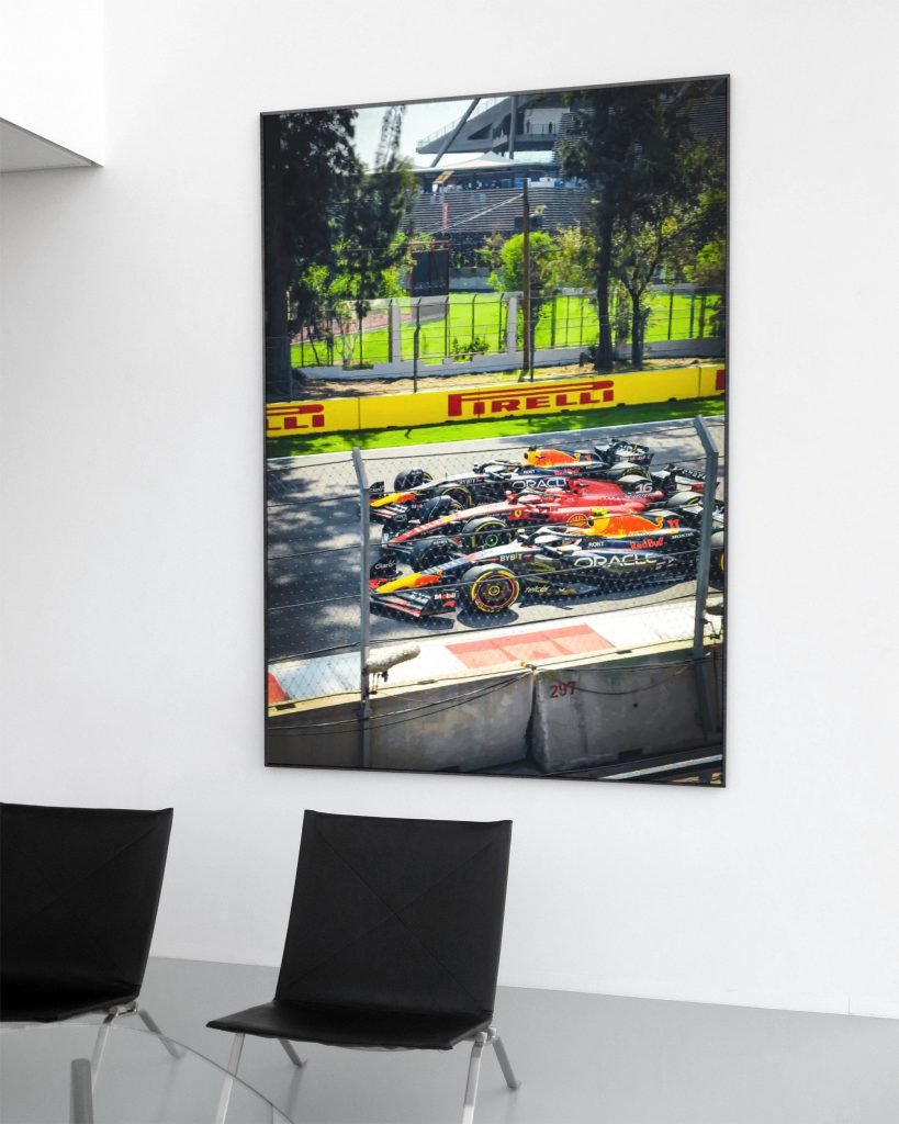Checo Sergio Perez, Charles Leclerc poster print, Formula 1 Canvas Wall Art, F1 Red Bull Racing vs Ferrari canvas wall art - Image 6
