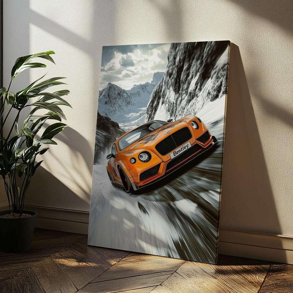 Bentley Canvas Wall Art print  - Auto Artwork for Living Room or Man Cave - Luxury Racing Car Home Decor - Image 4