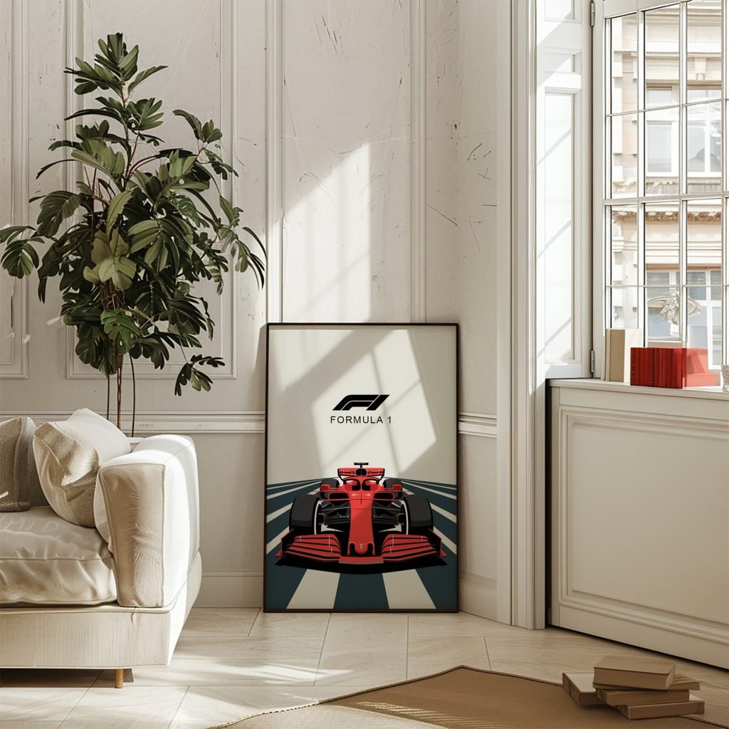 Formula 1 Poster prin, F1 Racing Car Canvas Print for Living Room Decor - Motorsport Wall Art - Image 4