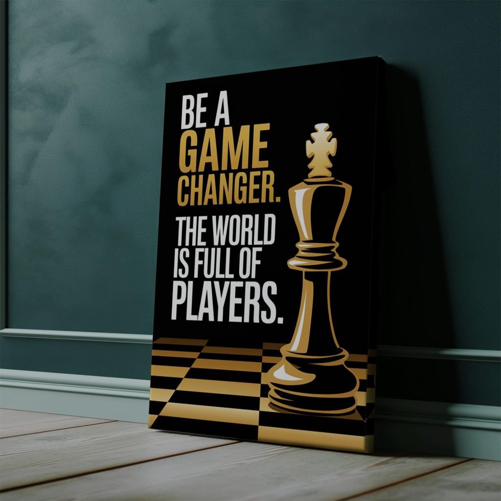 Game Changer Motivational Wall Art Canvas - Inspirational Quote for Home office, Entrepreneur - Image 5