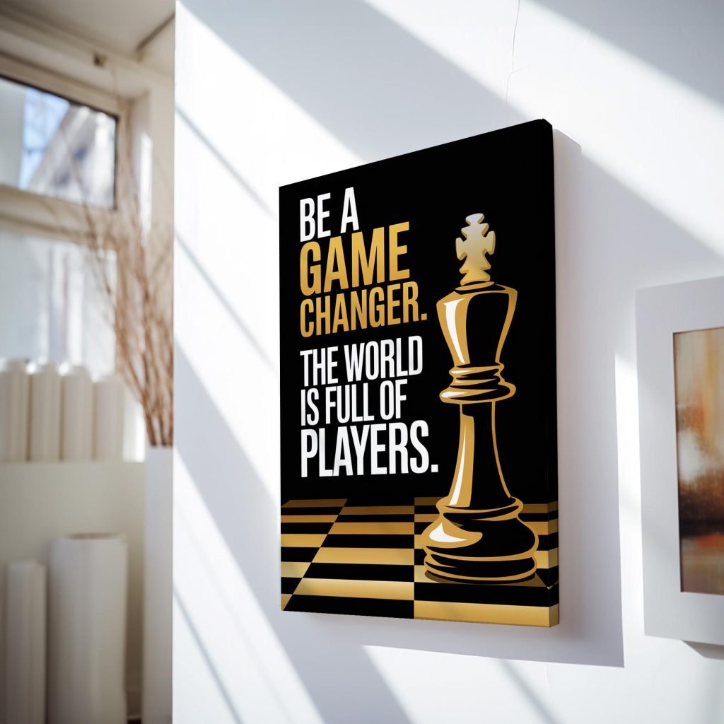 Game Changer Motivational Wall Art Canvas - Inspirational Quote for Home office, Entrepreneur - Image 6