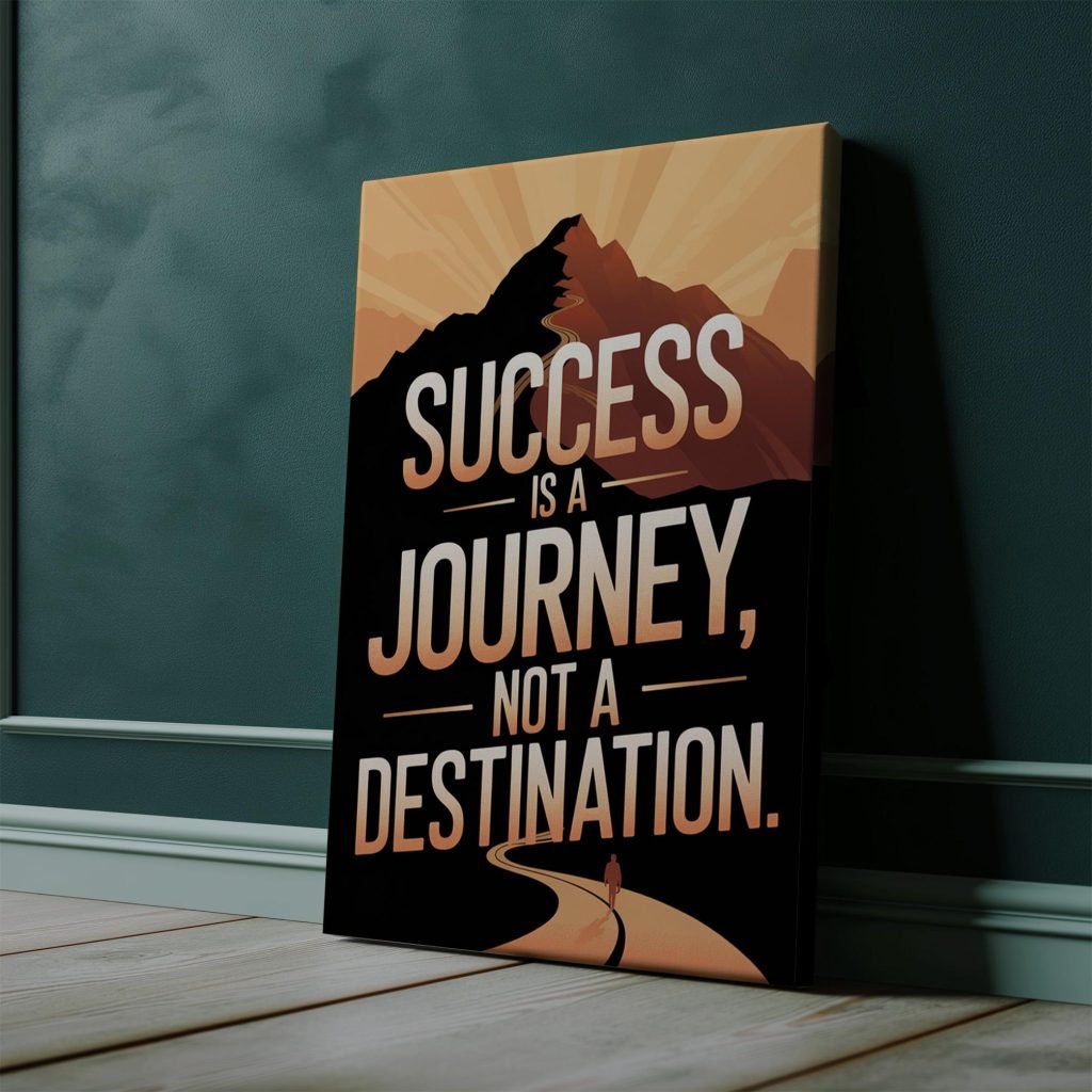 Success is a Journey, Not a Destination - Motivational Wall Art Canvas for Office, Home, or Gym, Inspirational Quote for Entreprene - Image 4