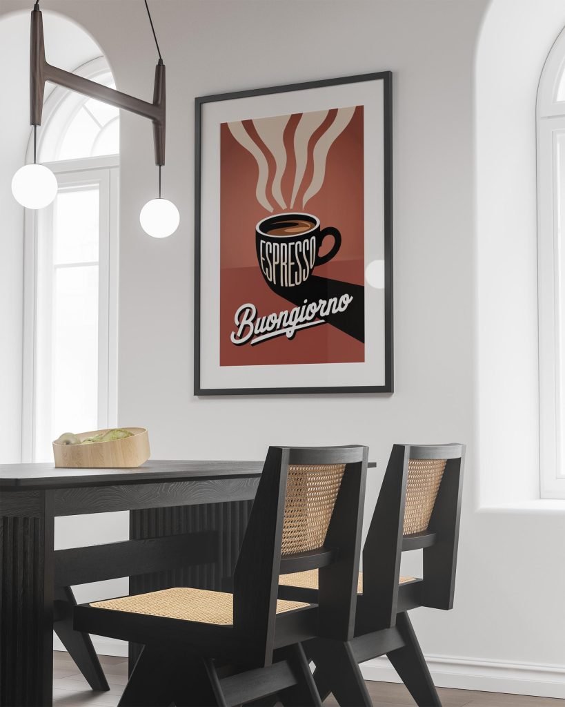 Vintage Espresso Coffee Poster - "Buongiorno" Wall Art, Retro Coffee Poster Print, Canvas wall art Kitchen Decor - Image 8