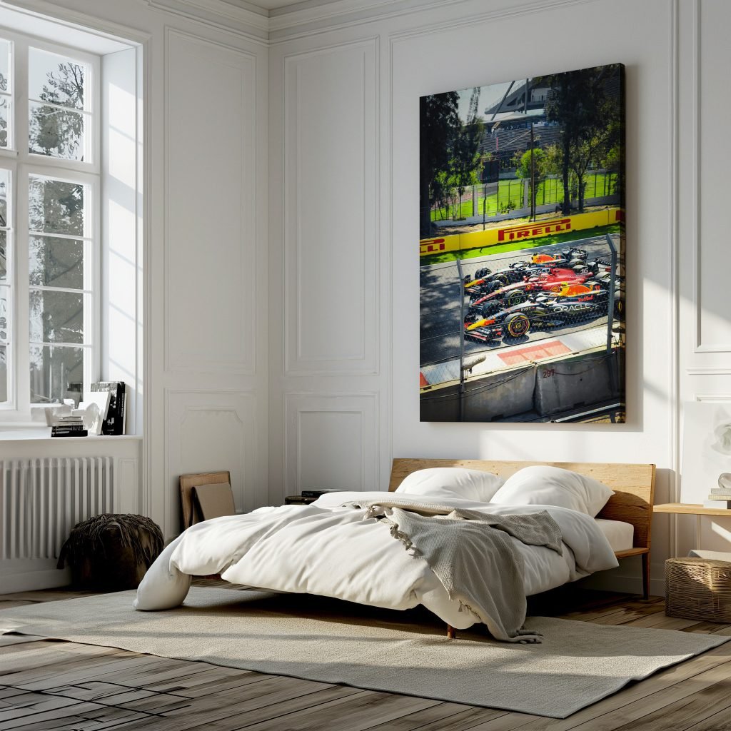 Checo Sergio Perez, Charles Leclerc poster print, Formula 1 Canvas Wall Art, F1 Red Bull Racing vs Ferrari canvas wall art - Image 5